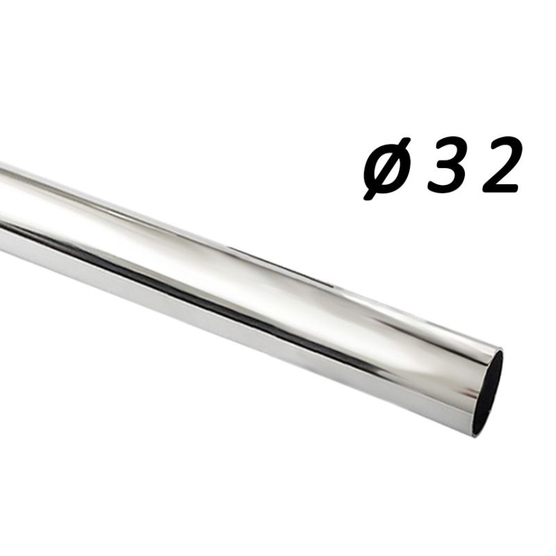 Rura fi 32mm, 300cm długości, chrom Rura fi 32mm, 300cm długości, chrom