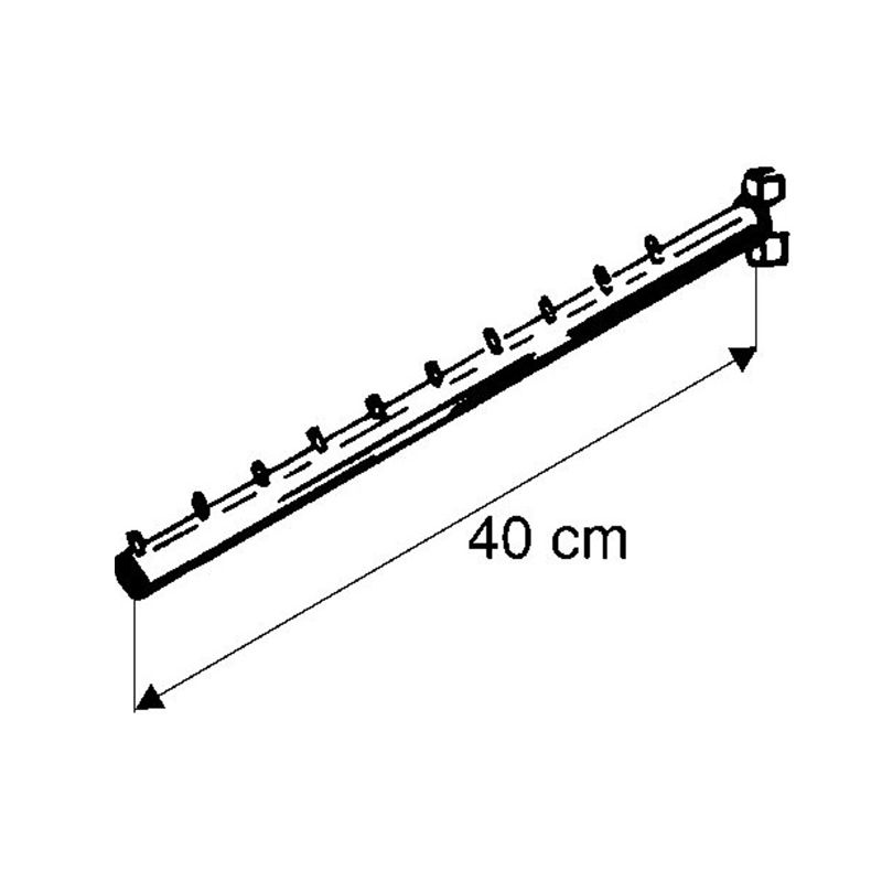 Wieszak skośny 40cm na profil perforowany