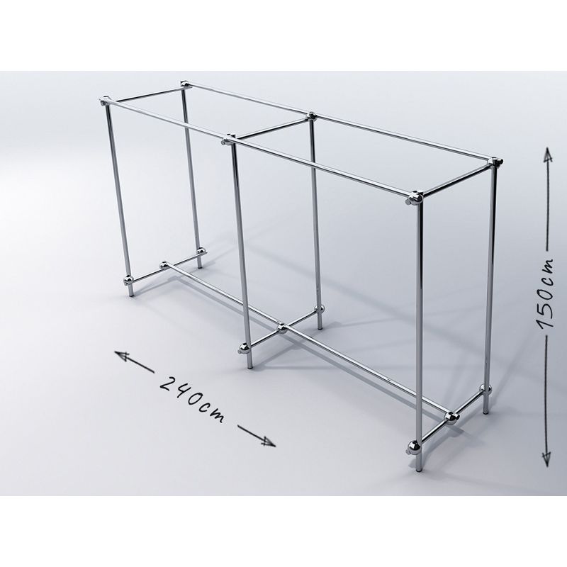 Gondola do sklepu, 240x60x150cm, chrom Gondola do sklepu, 240x60x150cm, chrom