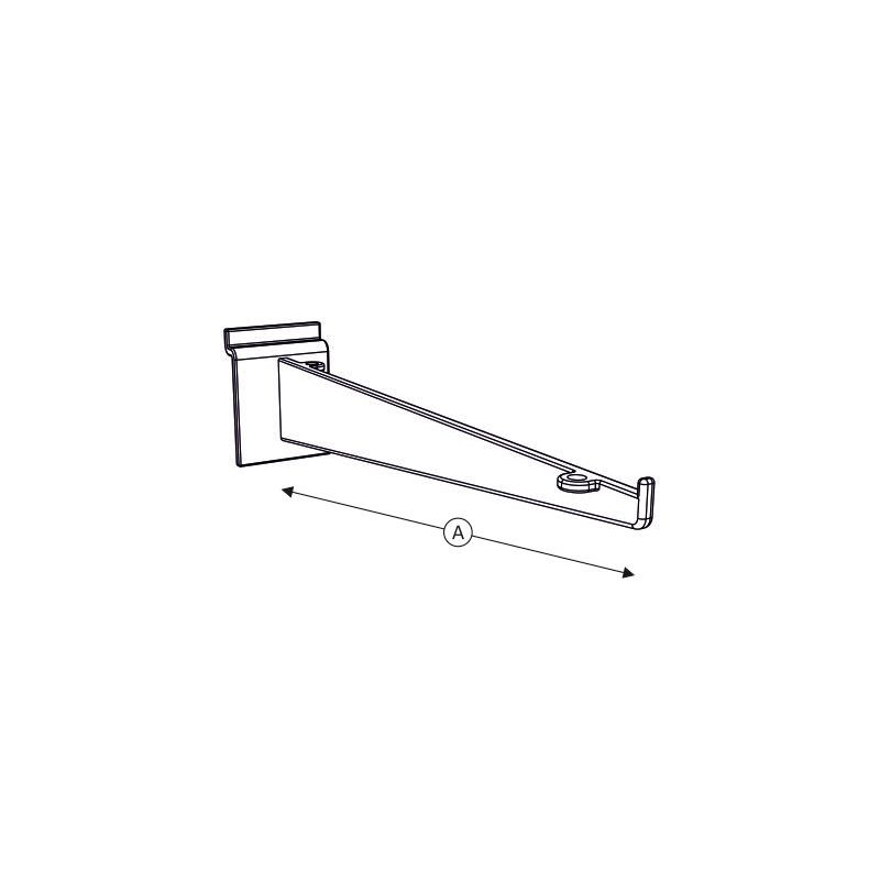 Wspornik pod półkę z plexi o długości 10cm (szt.)