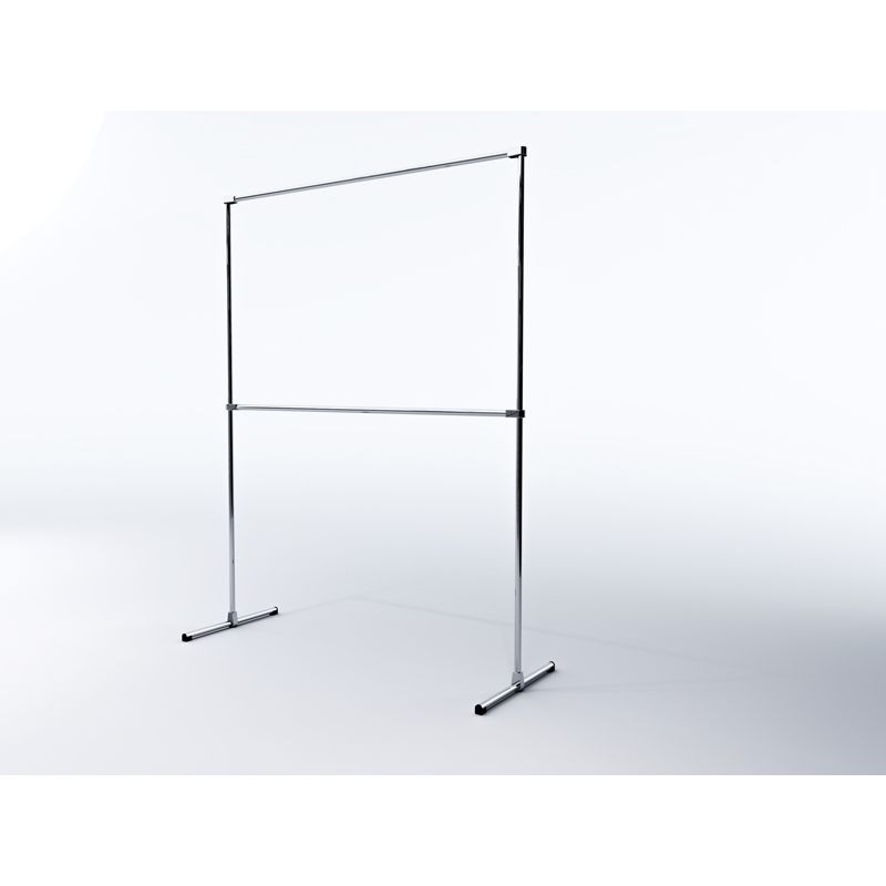 Wieszak sklepowy dwupoziomowy, 100x60x200cm chrom