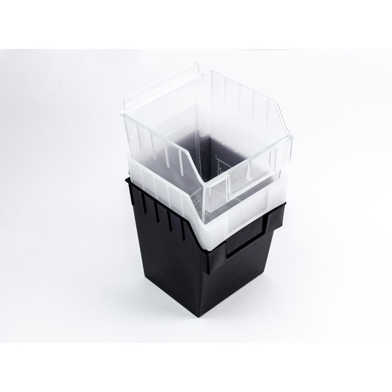 Pojemnik TOP wysoki 15x15x18cm bezbarwny mleczny