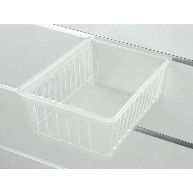 Koszyk Slatwall LONG 14x22x8cm bezbarwny mleczny Koszyk Slatwall LONG 14x22x8cm bezbarwny mleczny