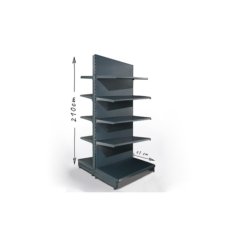 Gondola sklepowa H210cm, półki 10x47cm Gondola sklepowa H210cm, półki 10x47cm