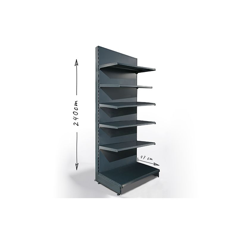 Regał sklepowy H240cm, półki 6x47cm Regał sklepowy H240cm, półki 6x47cm