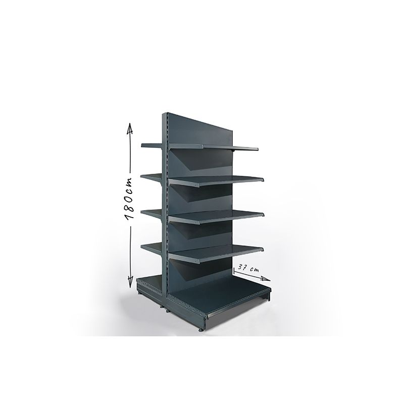 Gondola sklepowa H180cm, półki 10x37cm Gondola sklepowa H180cm, półki 10x37cm