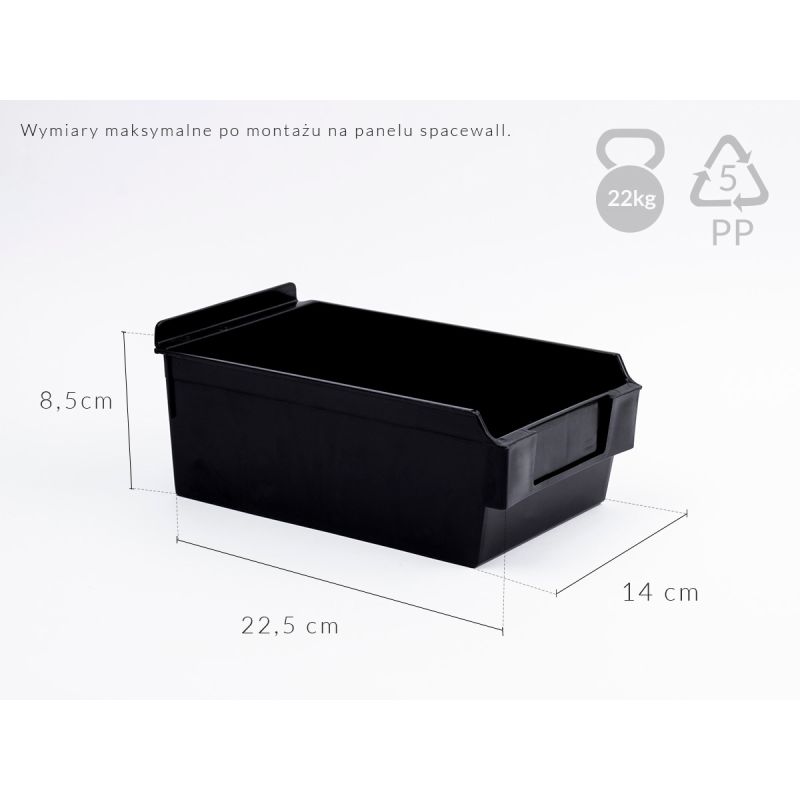 Pojemnik plastikowy BOX na Spacewall 14x22x8cm