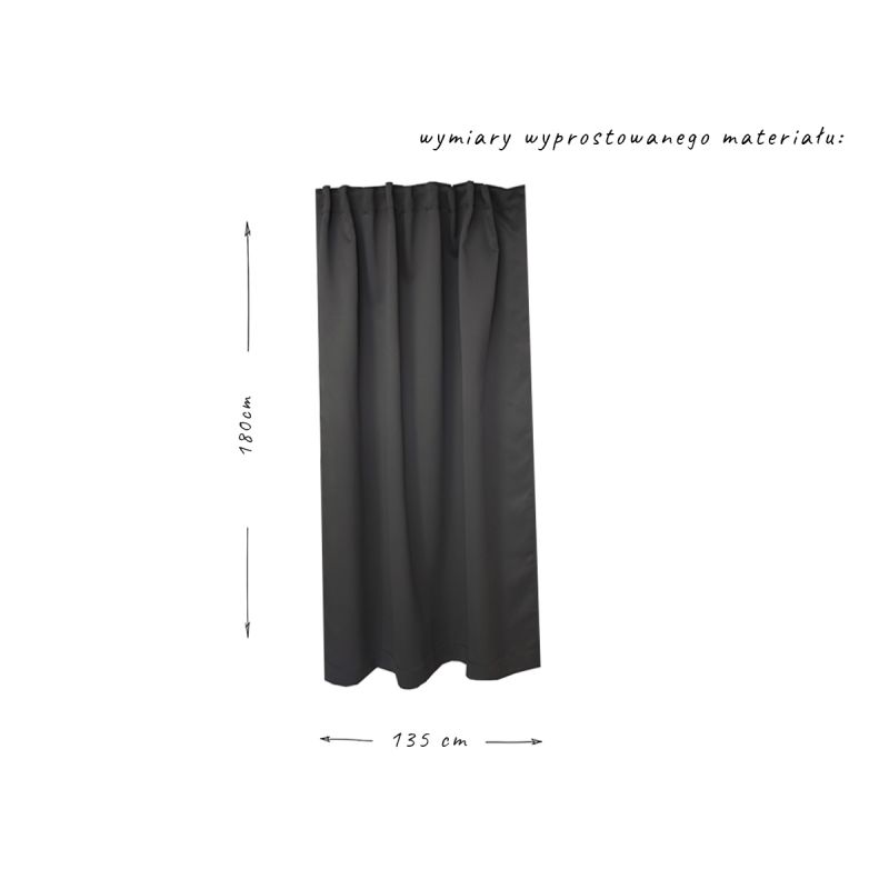Kotara blackout do przymierzalni antracyt 135x180