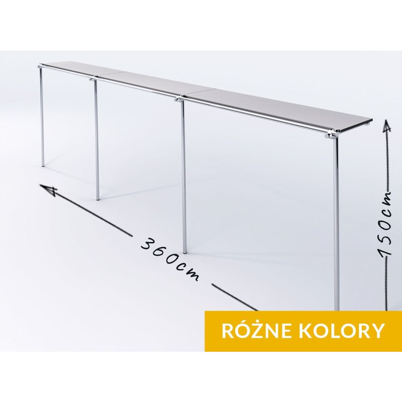 Wieszak odzieżowy, sklepowy, z półką, chrom Wieszak odzieżowy, sklepowy, z półką, chrom