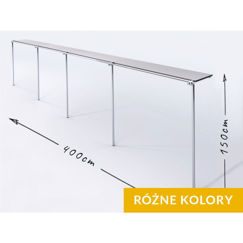 Wieszak odzieżowy, sklepowy, z półką, chrom Wieszak odzieżowy, sklepowy, z półką, chrom