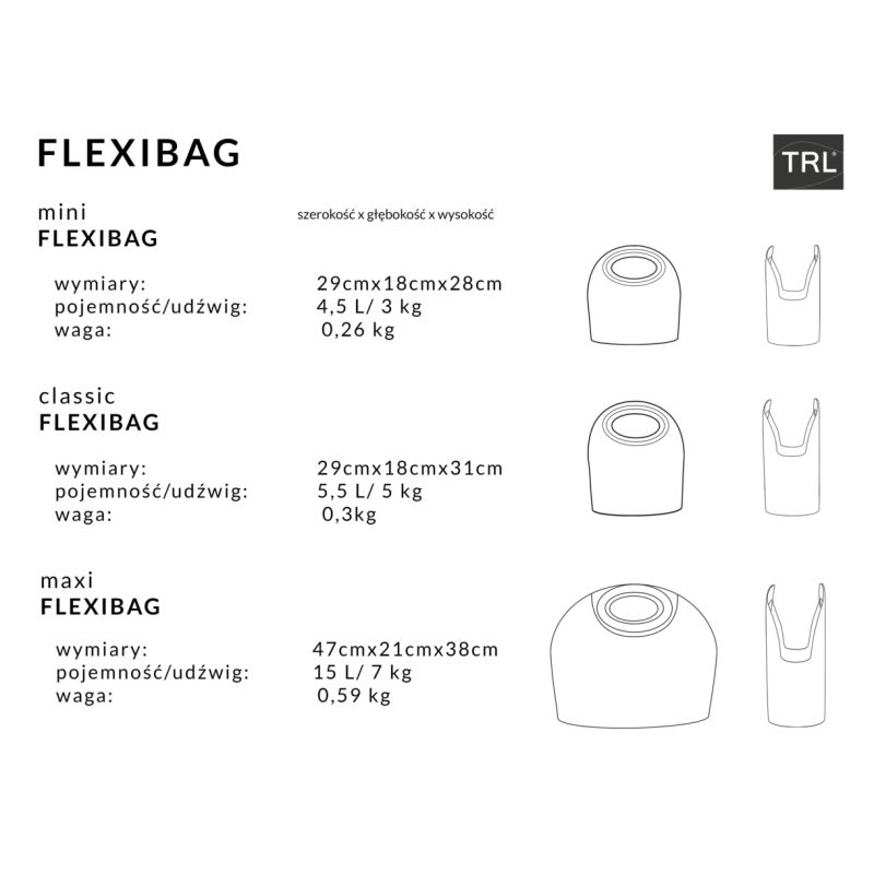 Koszyk na zakupy MAXI Flexibag 15L biały