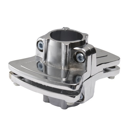 Wspornik póki podwójny, do rury fi 25mm, chrom Wspornik póki podwójny, do rury fi 25mm, chrom