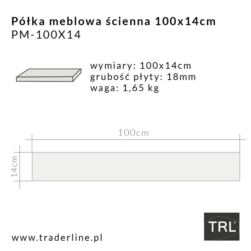 Półka meblowa ścienna klon