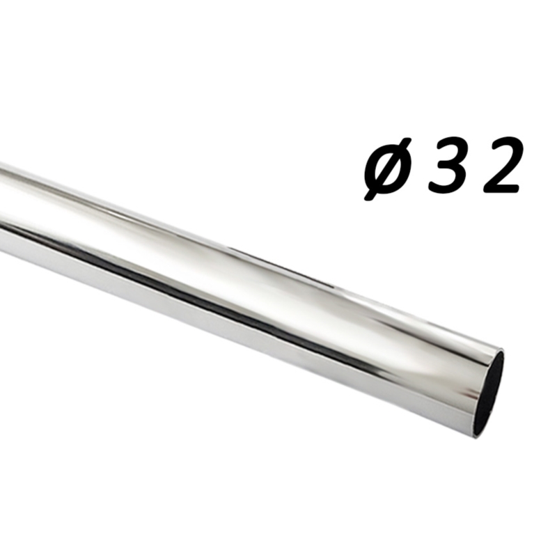 Rura fi 32mm, 300cm długości, chrom Rura fi 32mm, 300cm długości, chrom