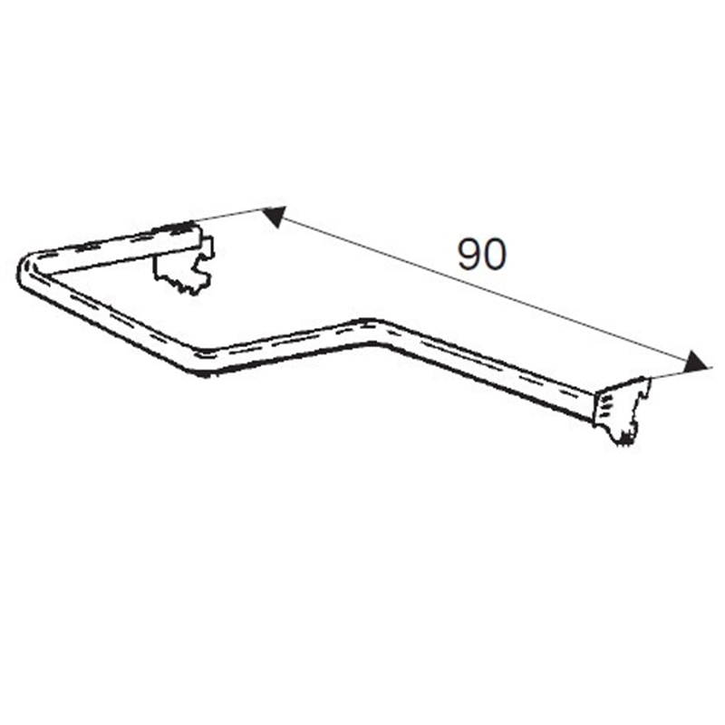 Wieszak łamany Soti-Line L90cm, chrom