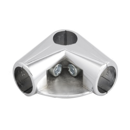 Złącze dwuramienne, z półką do rury fi 25mm, chrom Złącze dwuramienne, z półką do rury fi 25mm, chrom