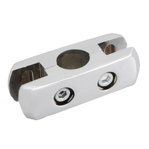 Złącze do płyty lub szkła podwójne, fi 25mm, chrom Złącze do płyty lub szkła podwójne, fi 25mm, chrom