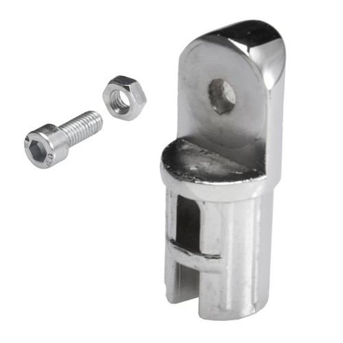 Połowa złącza zawiasowego do rury fi 25mm, chrom Połowa złącza zawiasowego do rury fi 25mm, chrom