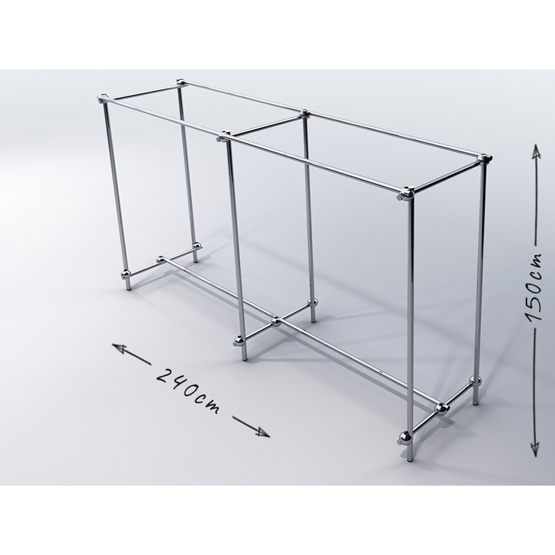 Gondola do sklepu, 240x60x150cm, chrom Gondola do sklepu, 240x60x150cm, chrom