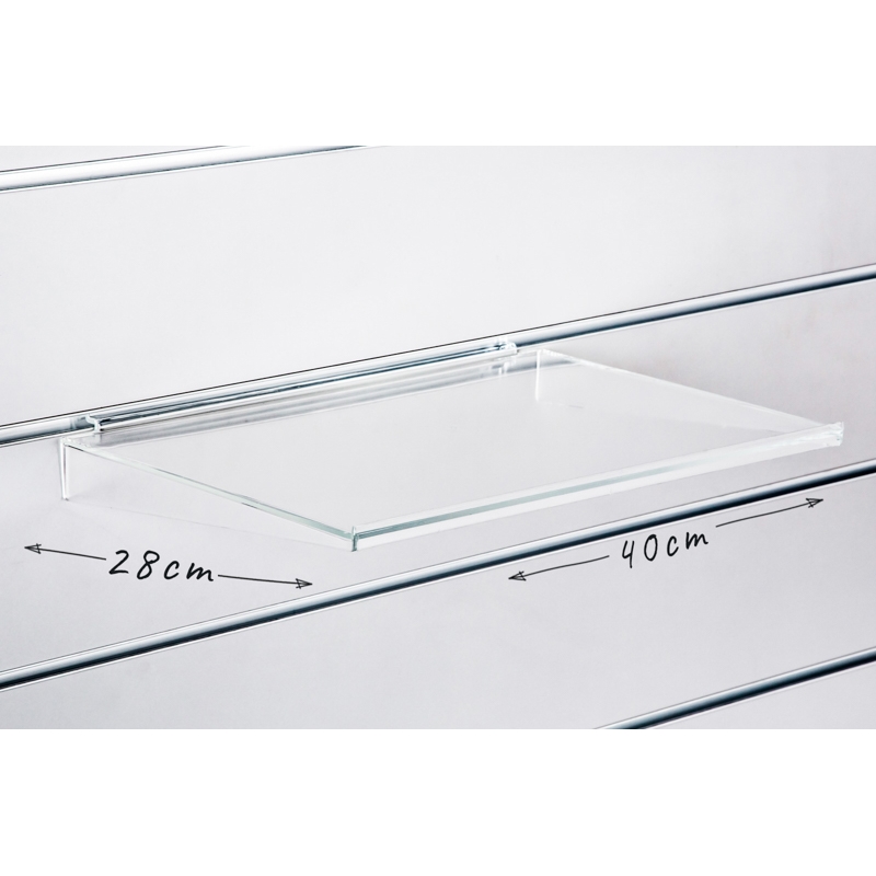 Półka pozioma mocna 40x28cm, Slatwall Półka pozioma mocna 40x28cm, Slatwall
