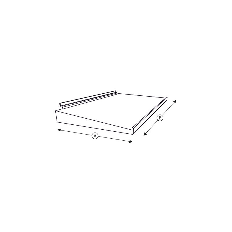 Półka pozioma mocna 40x28cm, Slatwall