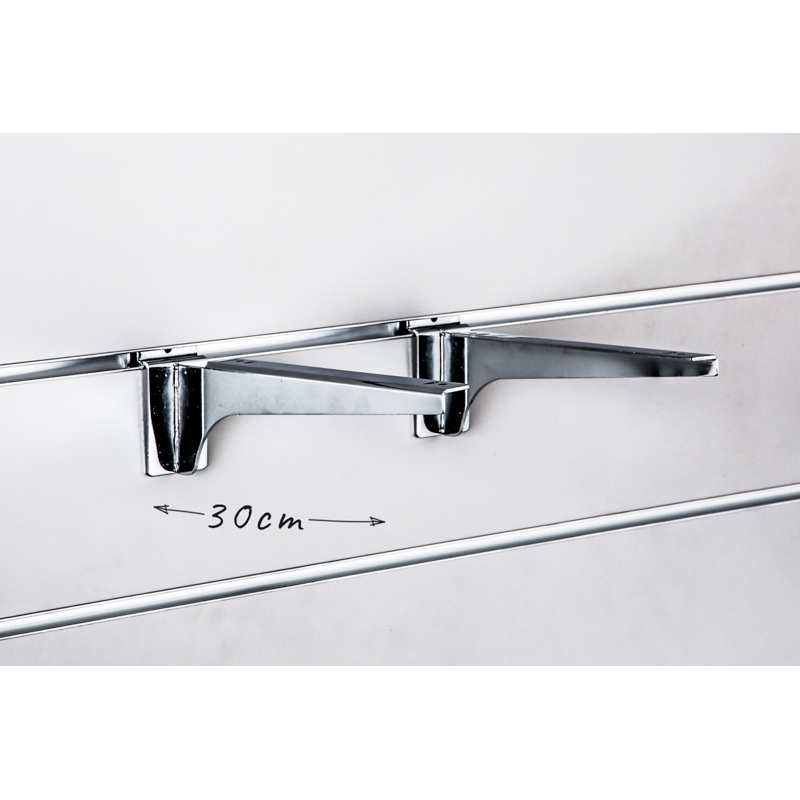 Wspornik półki 30cm, para, Slatwall, chrom Wspornik półki 30cm, para, Slatwall, chrom