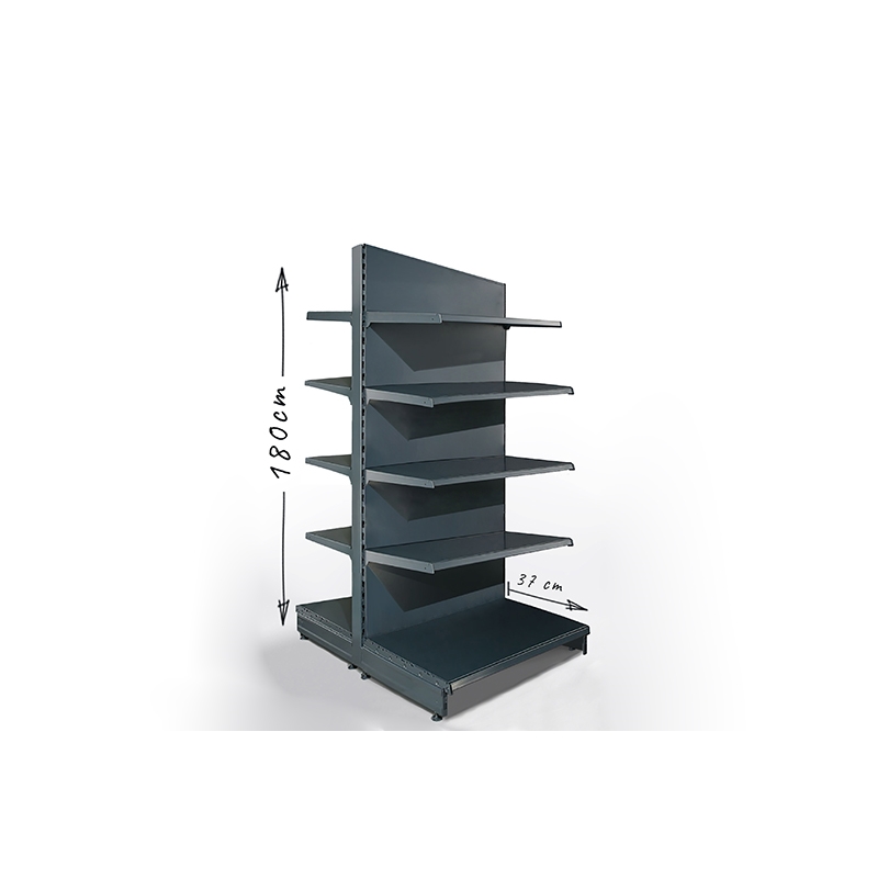 Gondola sklepowa H180cm, półki 10x37cm Gondola sklepowa H180cm, półki 10x37cm