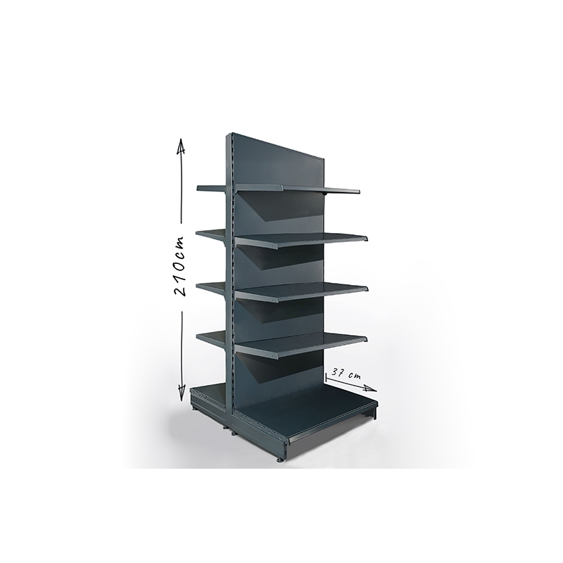 Gondola sklepowa H210cm, półki 10x37cm Gondola sklepowa H210cm, półki 10x37cm