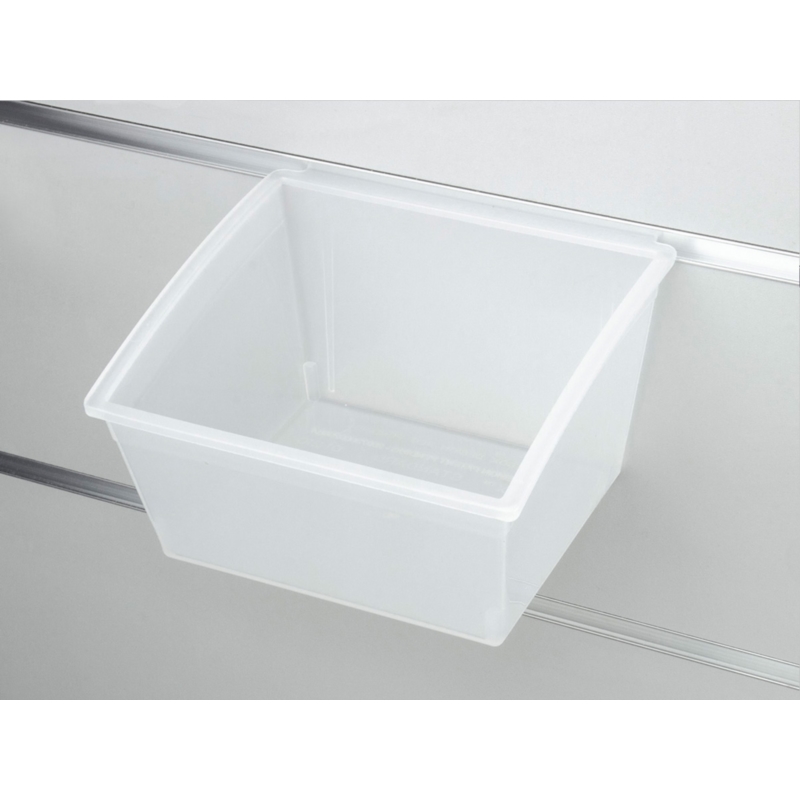 Pojemnik SLIM Slatwall 14x14x10cm bezbarwny Pojemnik SLIM Slatwall 14x14x10cm bezbarwny