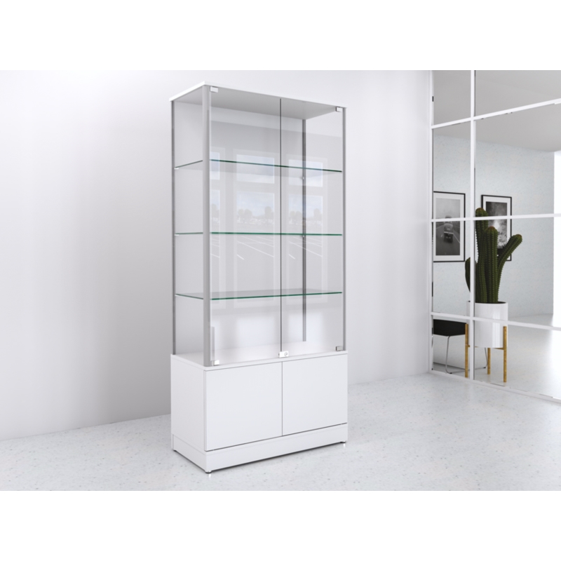 Gablota szklana 90x45x190cm, z szafką, pełna Gablota szklana 90x45x190cm, z szafką, pełna