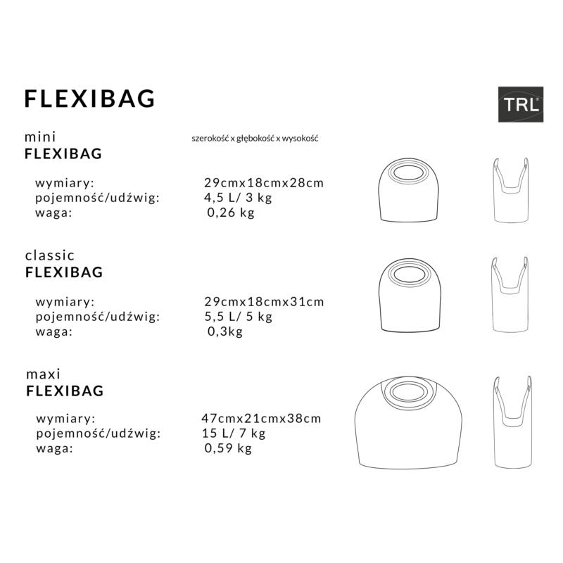 Koszyk na zakupy MAXI Flexibag 15L biały