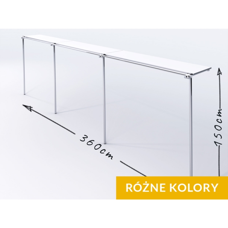 Wieszak odzieżowy, sklepowy, z półką, chrom Wieszak odzieżowy, sklepowy, z półką, chrom