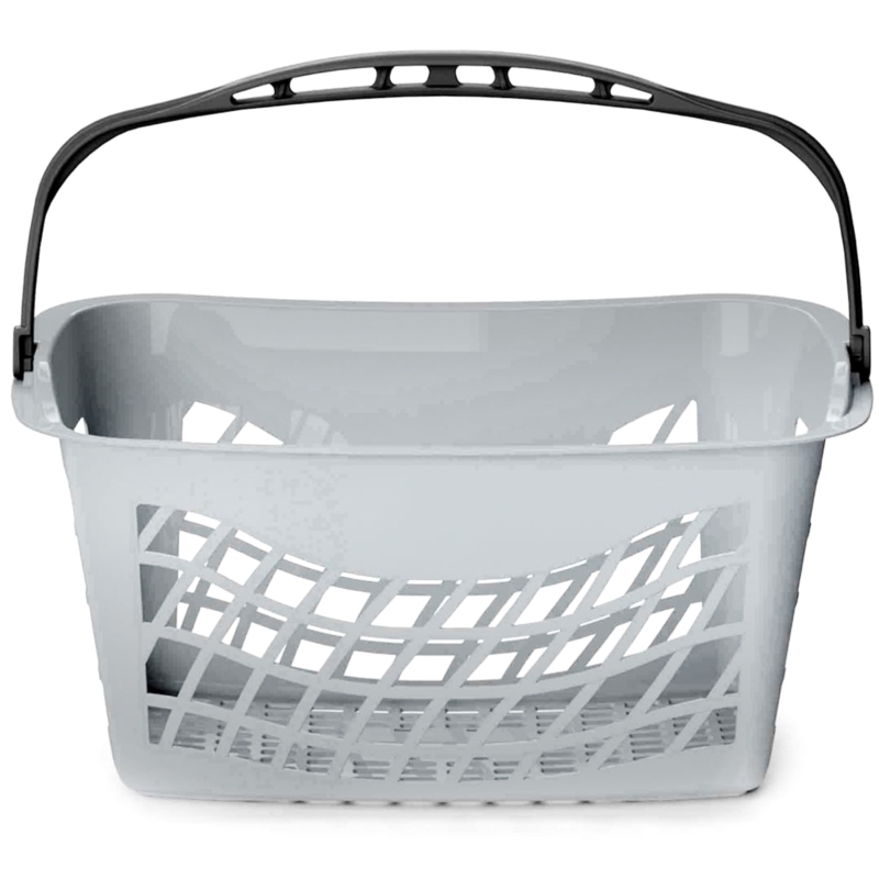EURO BASKET koszyk sklepowy 26L srebrny EURO BASKET koszyk sklepowy 26L srebrny
