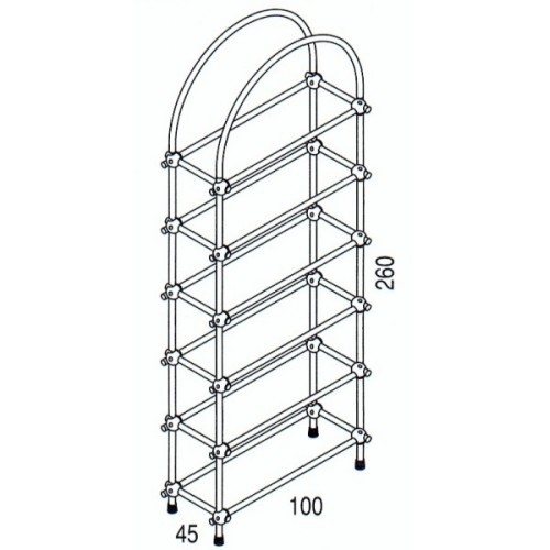 Złącze trzykierunkowe, lewe, do rury fi 25 chrom