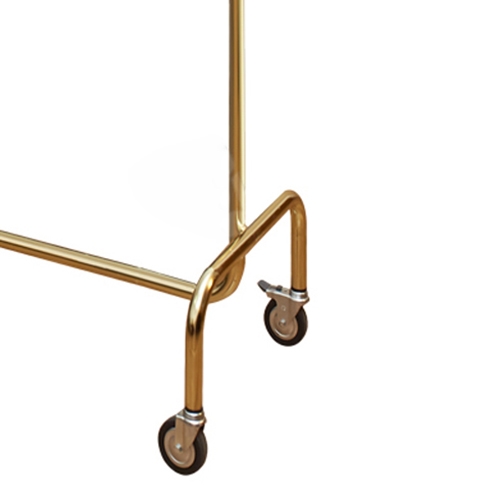 Stender sklepowy na kółkach 140-200cm złoty