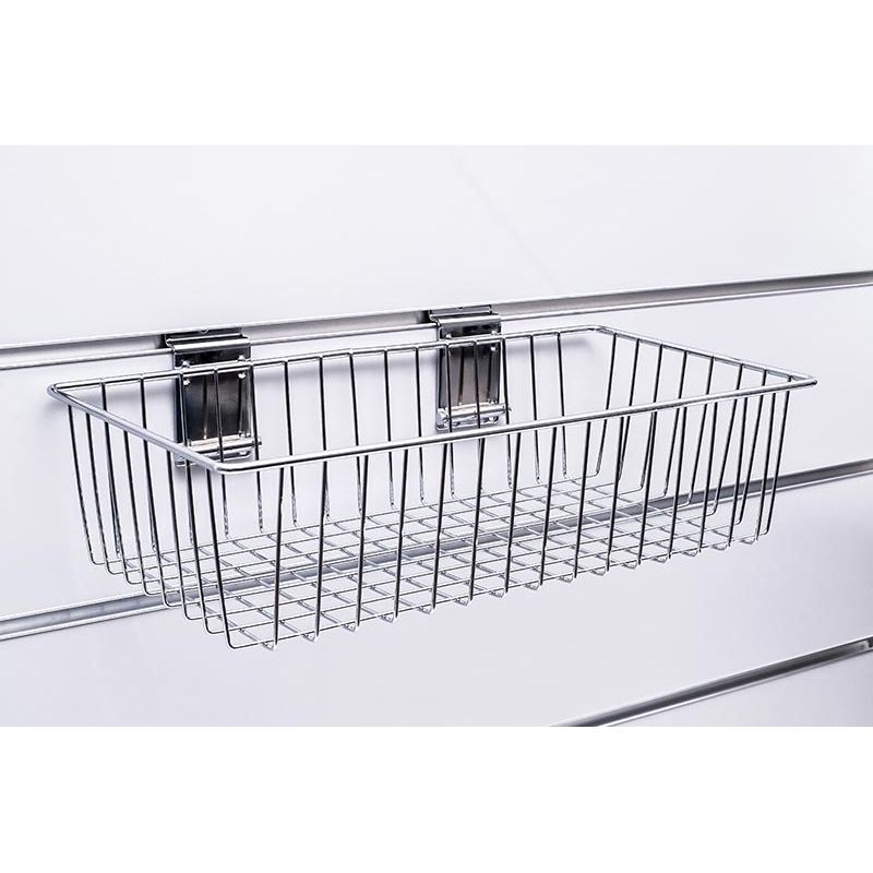 Kosz Slatwall 40x20x10cm (szer./gł./wys.) chrom