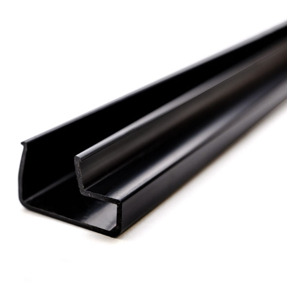 Wsuwka plastikowa L, czarna, system Spacewall