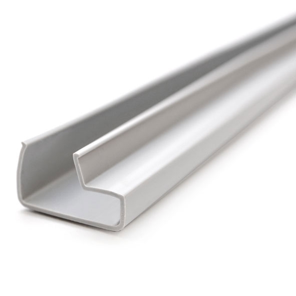 Wsuwka plastikowa L, szara, system Spacewall