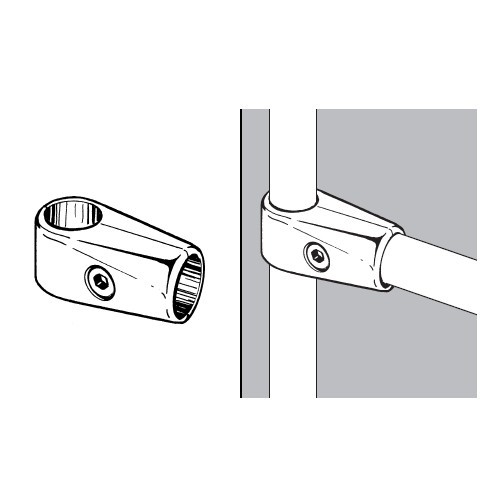 Złącze jednoramienne do rur fi 25mm, 90st, chrom